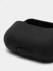 Черный чехол силиконовый для наушников AirPods Pro с карабином