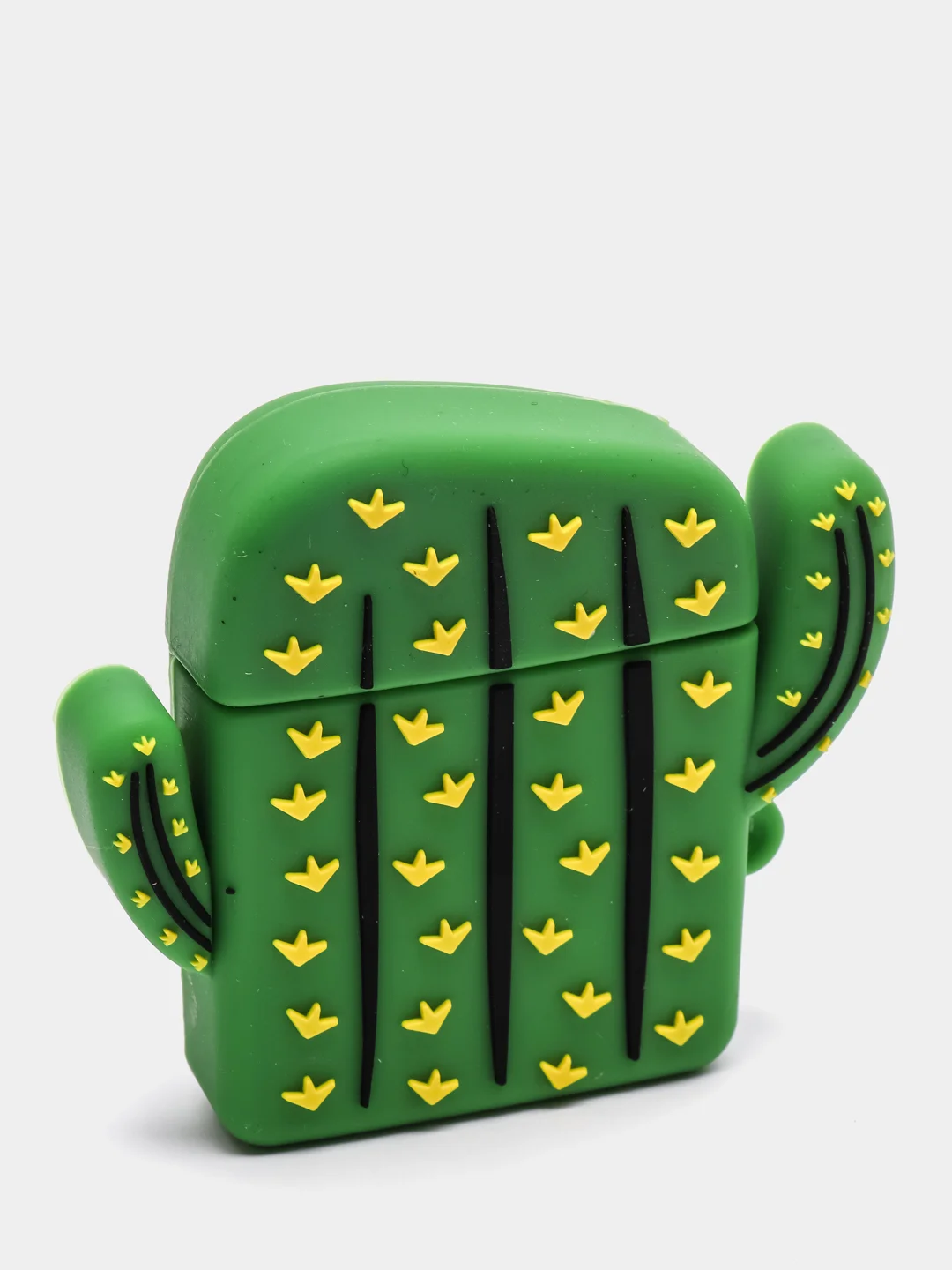 Силиконовый противоударный чехол для AirPods с карабином "Кактус" (Cactus)