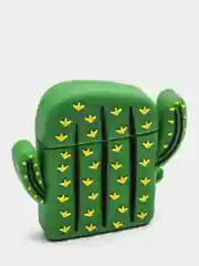 Силиконовый противоударный чехол для AirPods с карабином "Кактус" (Cactus)