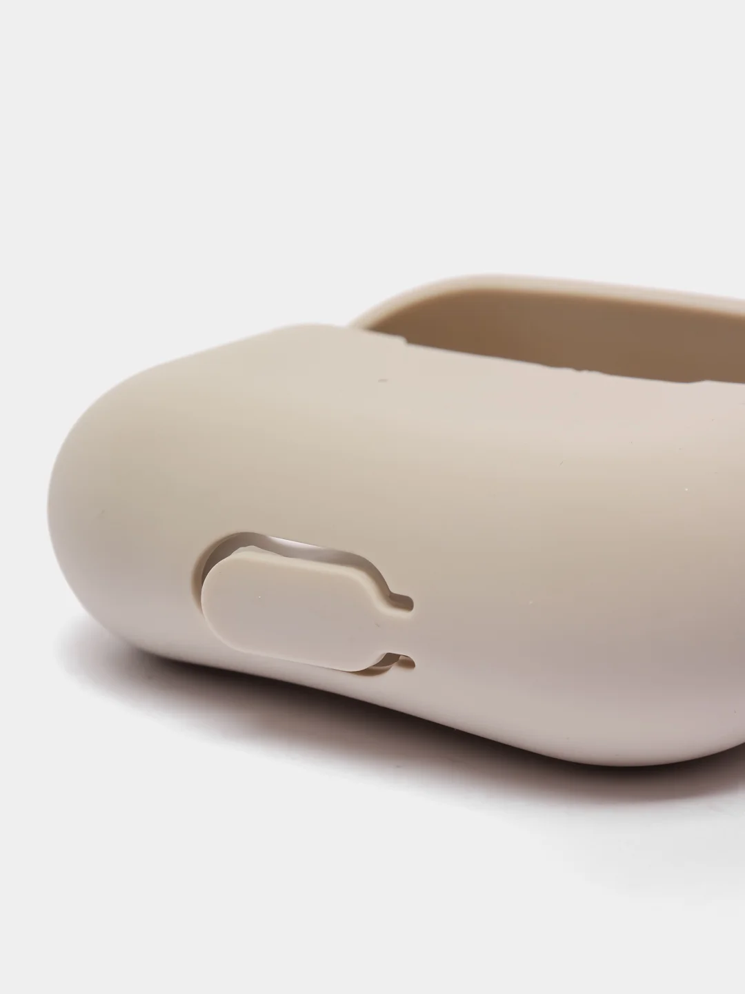 Серый чехол силиконовый для наушников AirPods Pro с карабином