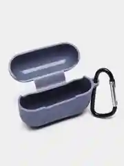 Синий меланж чехол силиконовый для наушников AirPods Pro с карабином
