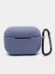 Синий меланж чехол силиконовый для наушников AirPods Pro с карабином