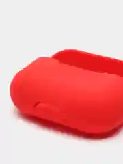 Красный чехол силиконовый для наушников AirPods Pro с карабином