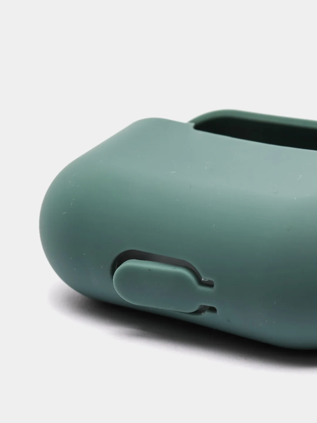 Зеленый чехол силиконовый для наушников AirPods Pro с карабином