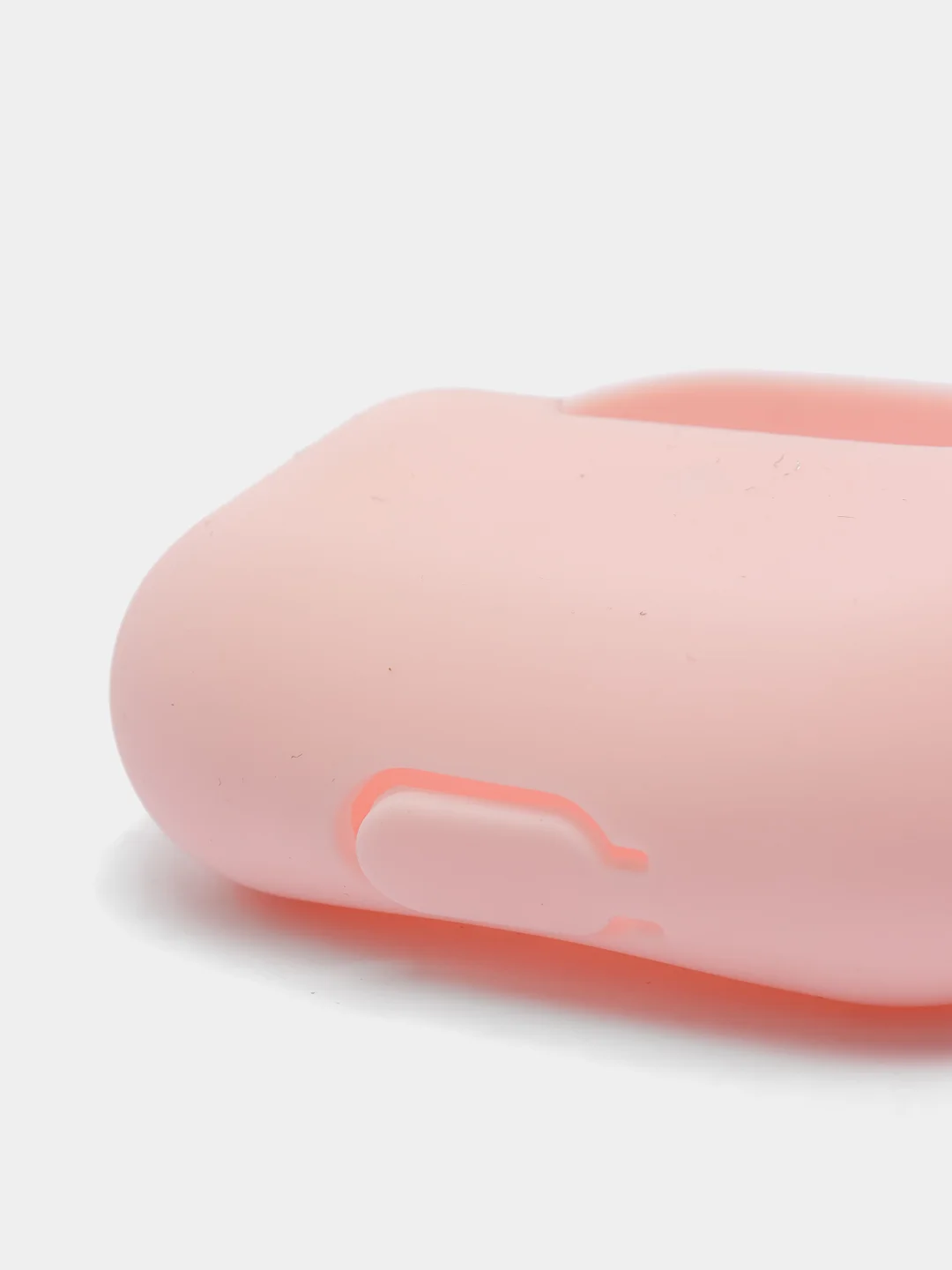 Розовый чехол силиконовый для наушников AirPods Pro с карабином