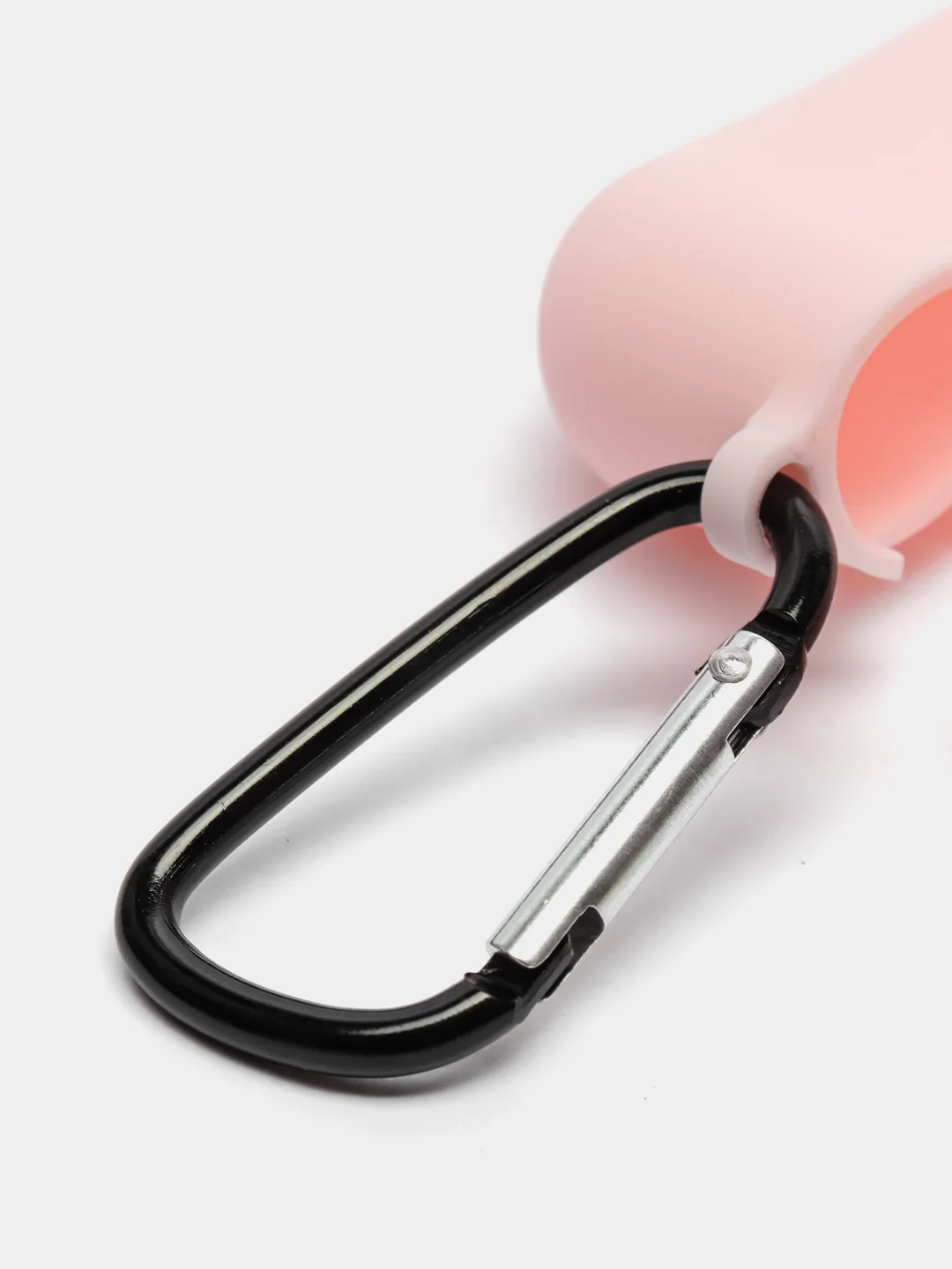 Розовый чехол силиконовый для наушников AirPods Pro с карабином