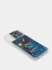 Темно-синий чехол Samsung Galaxy A51 силиконовый переливающийся жидкий с блестками и защитой камеры