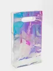 Белый пакет из голографического пластика Perfect