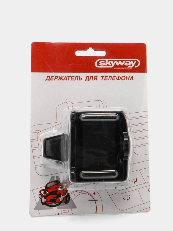 Держатель телефона в автомобиль на дефлектор SKYWAY (шир.45-70мм) черный S00301014