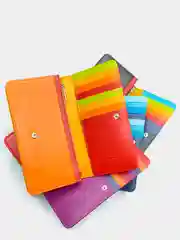 Бордовый итальянский женский кожаный кошелек DuDuBags серии Canarie
