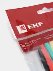 Набор термоусадочных трубок EKF "ТУТ", тонкостенные, 7 цветов по 3 штуки, 100 мм