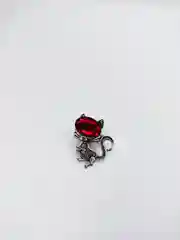 Бордовый брошь женская котик