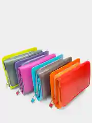 Бордовый итальянский женский цветной кожаный кошелёк DuDuBags серии Pemba