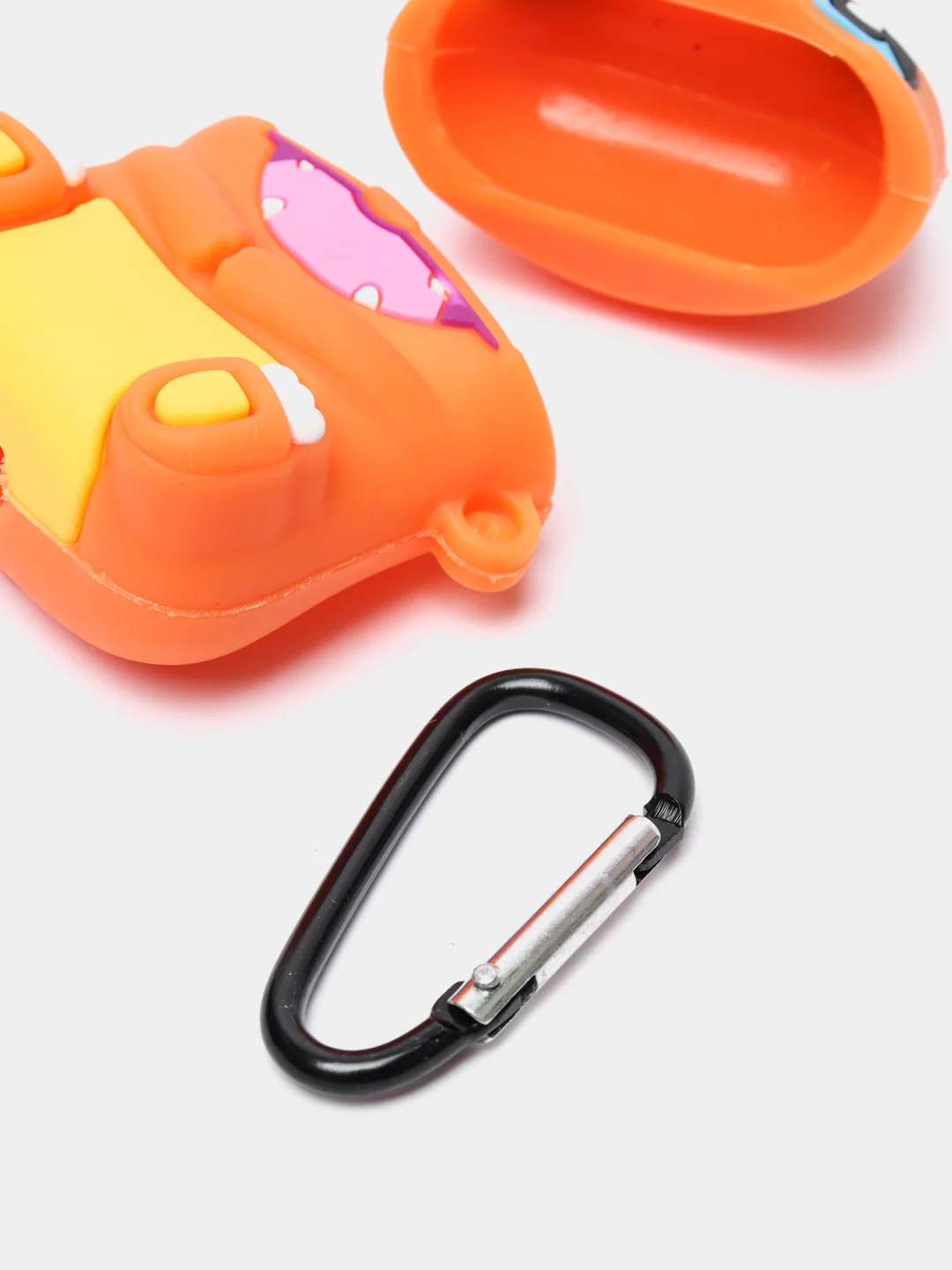 Манго чехол для беспроводных наушников AirPods 1/2, с карабином, силиконовый