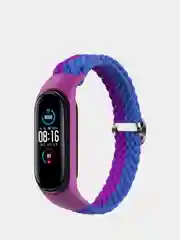 Пурпурный ремешок нейлоновый для Xiaomi mi band 3, 4, 5, 6, плетёный
