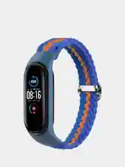 Индиго ремешок нейлоновый для Xiaomi mi band 3, 4, 5, 6, плетёный