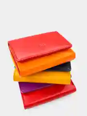 Бордовый кожаный кошелёк DuDuBags серии Corsica