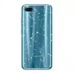 Прозрачный силиконовый чехол на Honor 10 / Хонор 10 прозрачный, с рисунком, защита камеры