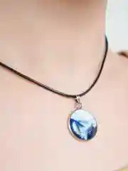 Фиолетовый кулоны из эпоксидной смолы, ручной работы