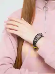 Черный браслет "Сова"