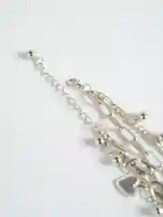 Серебряный женский браслет с подвесками "Сердечки"