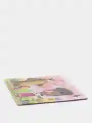 Розовый пазл картонный "Маша и медведь"