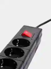 Сетевой фильтр duwi 5 гнезд  с заземл. ПВС 3*0,75 3м, 10А/2,2кВт   2USB черный 32593 2