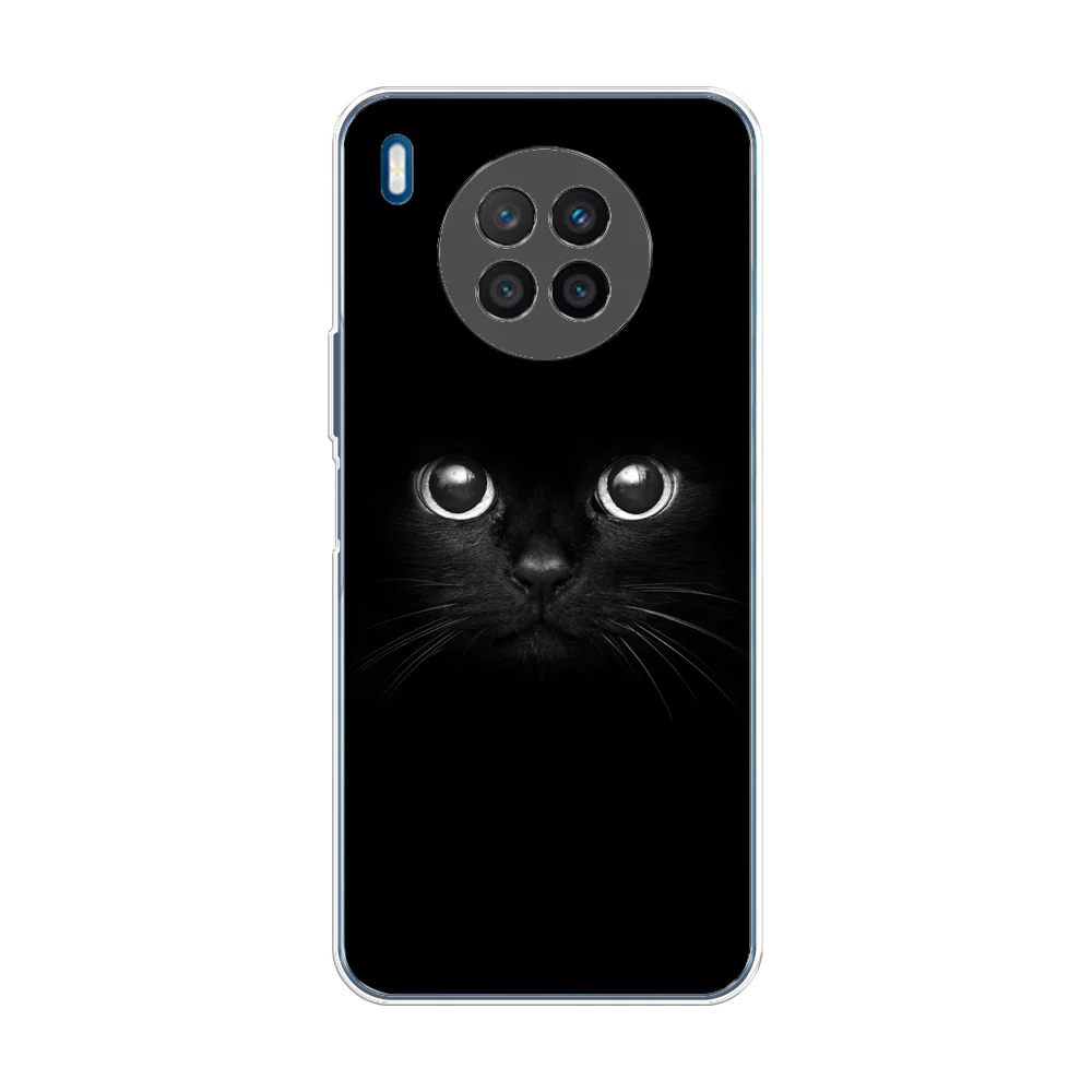Шоколадный чехол на Huawei Nova 8i/Honor 50 lite / Хонор 50 Лайт прозрачный с рисунком, защита камеры