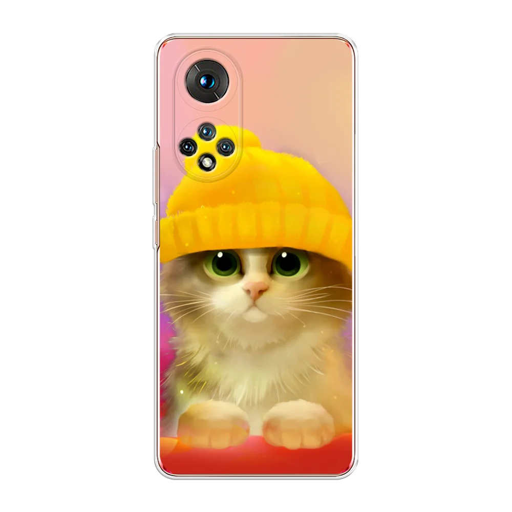 Желтый чехол на Huawei Nova 9/Honor 50 / Хуавей Нова 9/Хонор 50 прозрачный, с рисунком