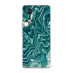 Тёмно-бирюзовый чехол на Huawei Nova 9/Honor 50 / Хуавей Нова 9/Хонор 50 прозрачный, с рисунком