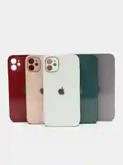 Ледяной чехол для iPhone 11, 12, 13, 12 Pro Max, 12 Pro, силиконовый, со стеклянной панелью