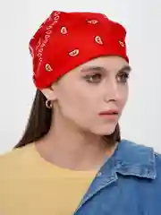 Красный бандана с принтом