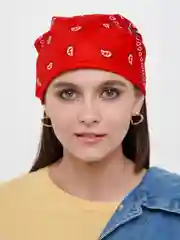 Красный бандана с принтом