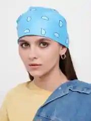 Голубой бандана с принтом