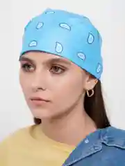 Голубой бандана с принтом