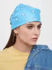 Голубой бандана с принтом