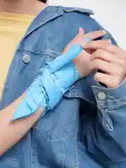 Голубой бандана с принтом