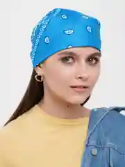 Синий бандана с принтом