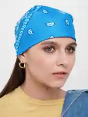 Синий бандана с принтом