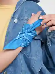 Синий бандана с принтом