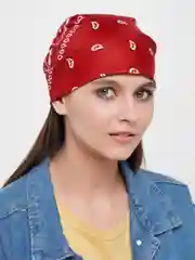 Бордовый бандана с принтом