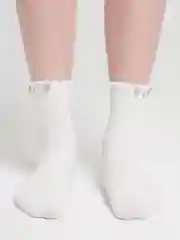 Белый женские носки со стразами