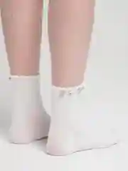 Белый женские носки со стразами