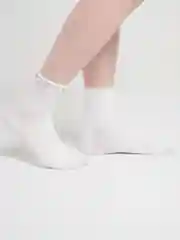 Белый женские носки со стразами