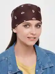 Шоколадный бандана с принтом