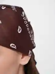 Шоколадный бандана с принтом