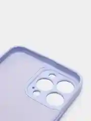 Сиреневый чехол iPhone 13 Pro Max, силиконовый на айфон про макс