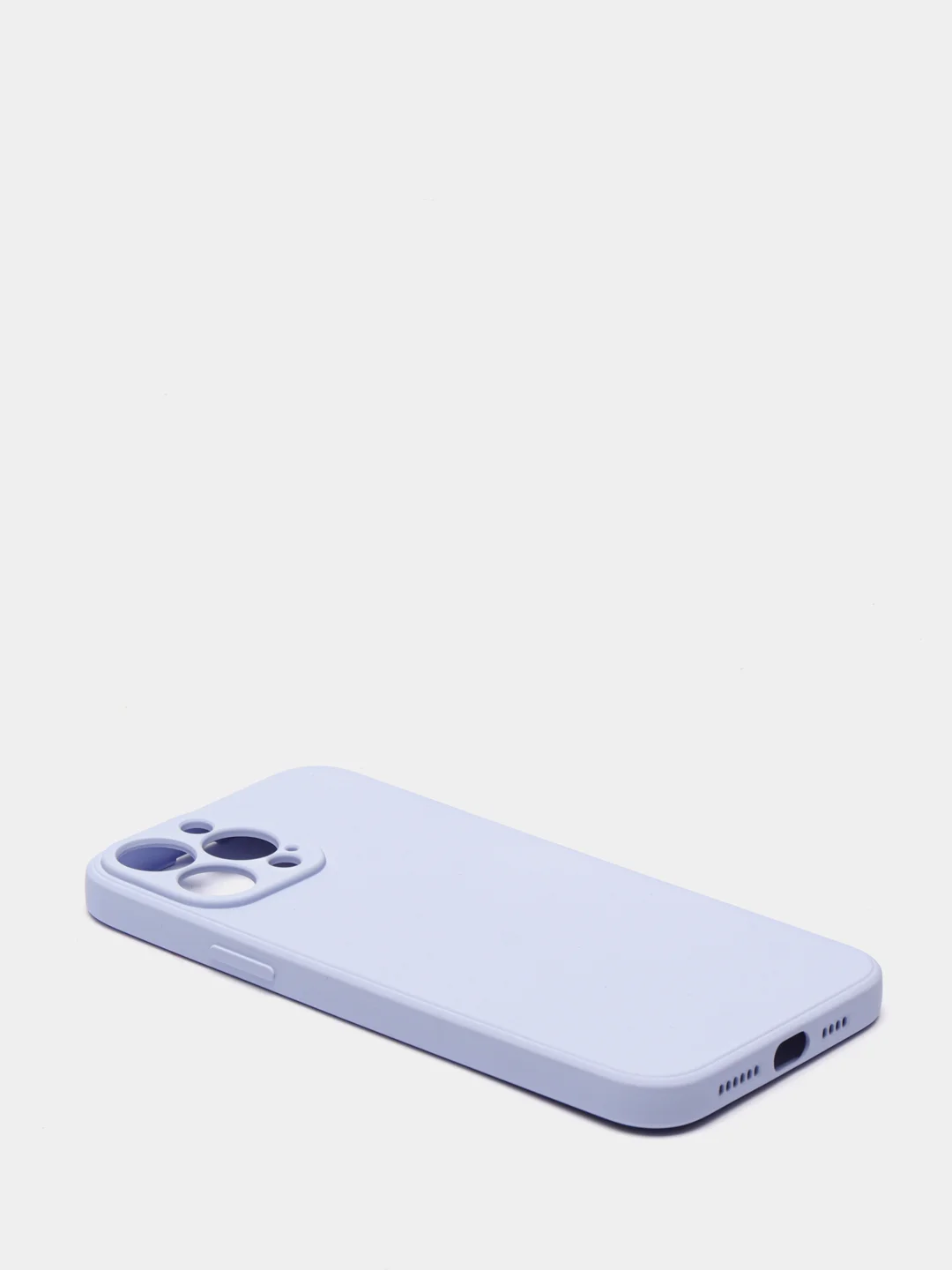 Сиреневый чехол iPhone 13 Pro Max, силиконовый на айфон про макс