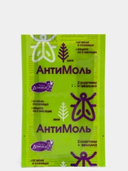 Антимоль, пластины от моли "Домовой Прошка", хвоя, крючок и 2 пластины