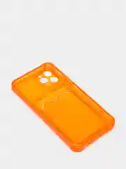 Оранжевый чехол для iPhone 7/8 Plus/XR/11/12/13/Pro/Pro Max, силиконовый, с карманом для карт